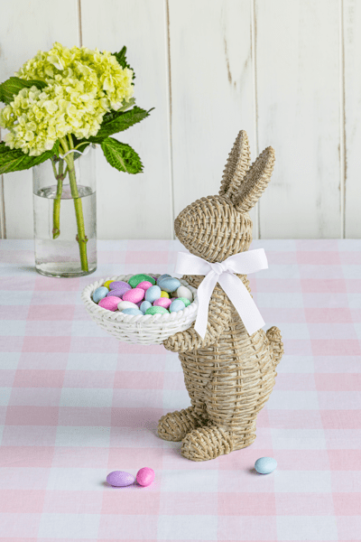 Woven Resin Bunny Tray Sitter - Eden Lifestyle