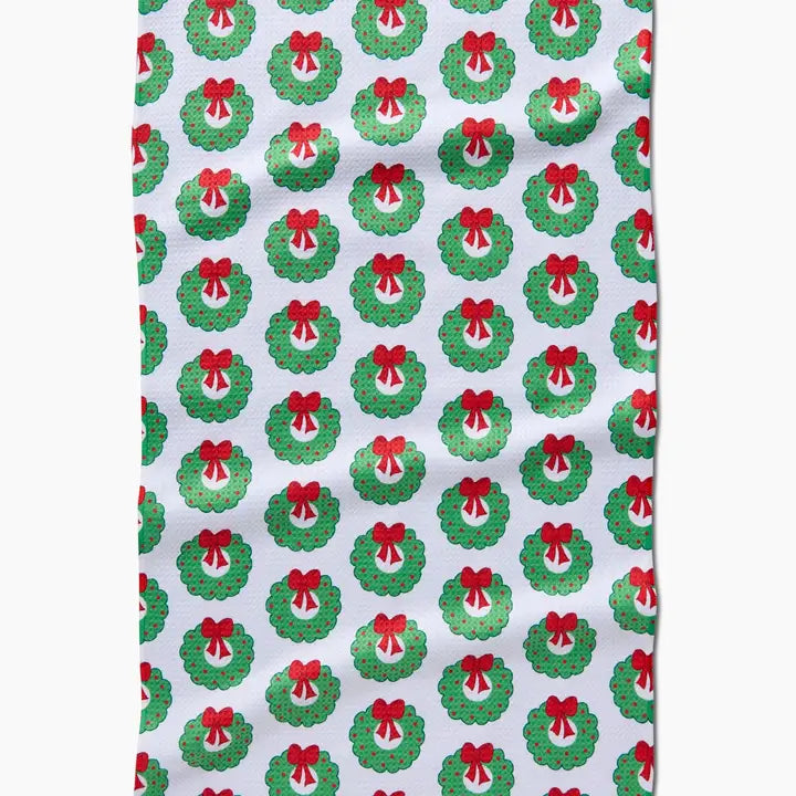 Wreath Wishes Kitchen Tea Towel - Eden Lifestyle