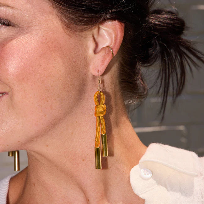 Yellow Denver Cord Earring - Eden Lifestyle