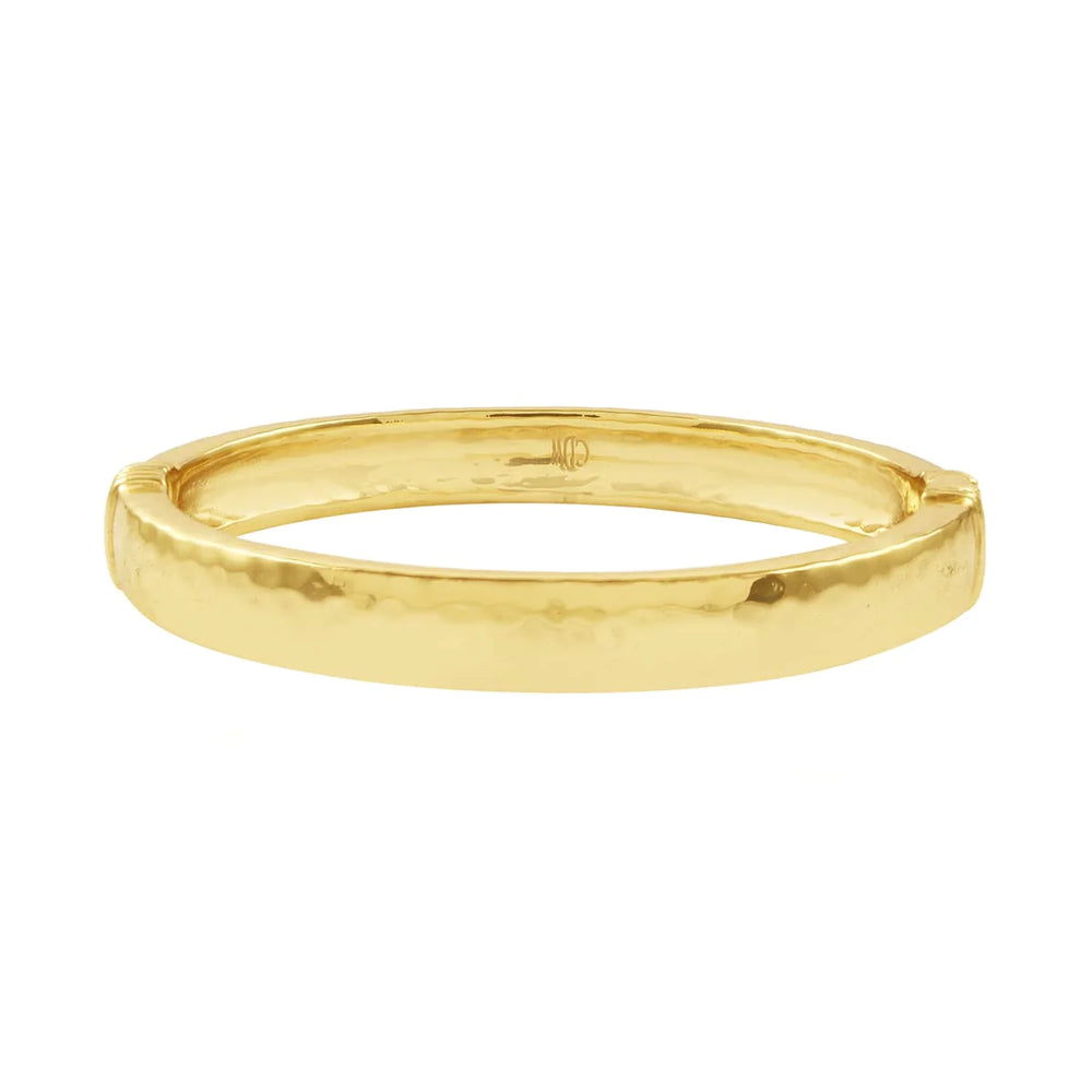 Cleopatra Oval Hinged Bangle - Gold - Eden Lifestyle