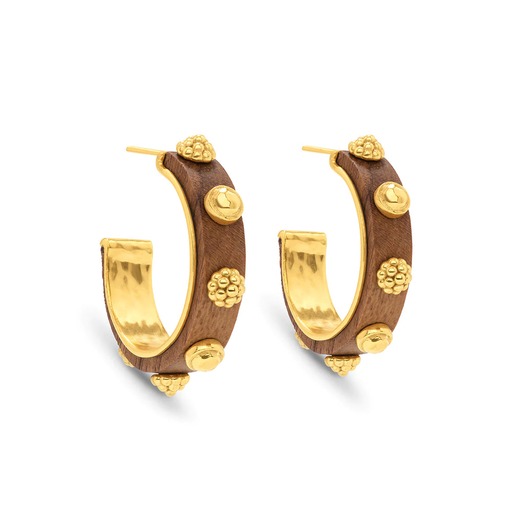 Gaia Hoop Earrings - Teak - Eden Lifestyle