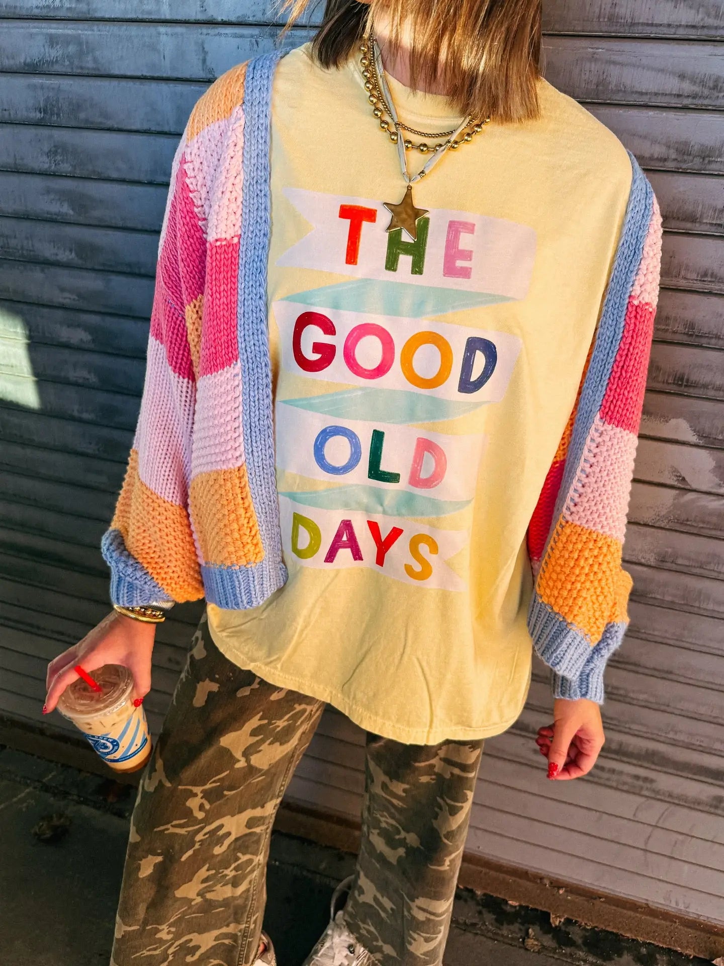 Good Old Days Banner Graphic Tee - Eden Lifestyle