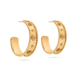Berry Hoop Earrings - Gold - Eden Lifestyle