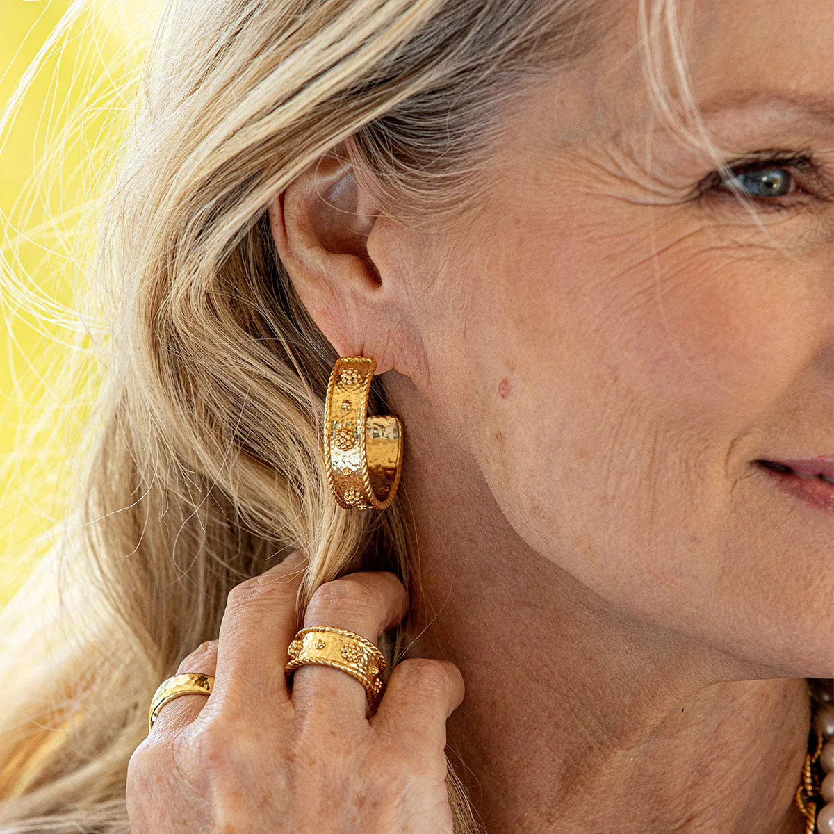 Berry Hoop Earrings - Gold - Eden Lifestyle