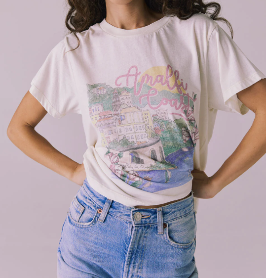 Amalfi Coast Floral Tee - Eden Lifestyle