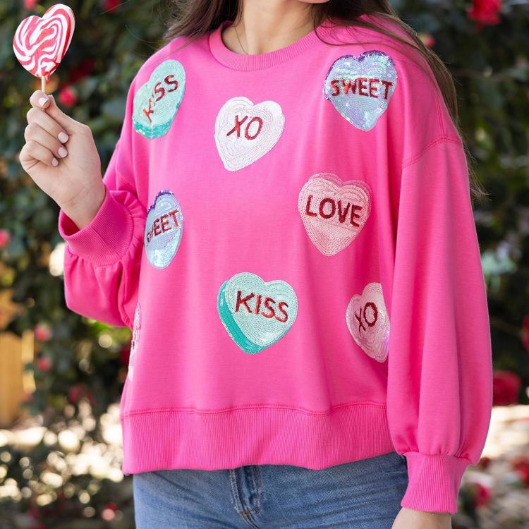 Millie Candy Hearts Sweatshirt - Eden Lifestyle