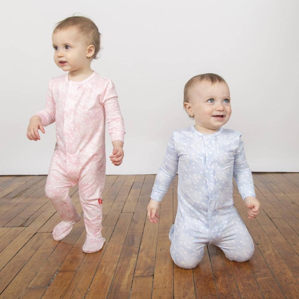 Magnetic Me by Magnificent Baby Blue Doeskin Modal Magnetic Parent Favorite Footie - Eden Lifestyle