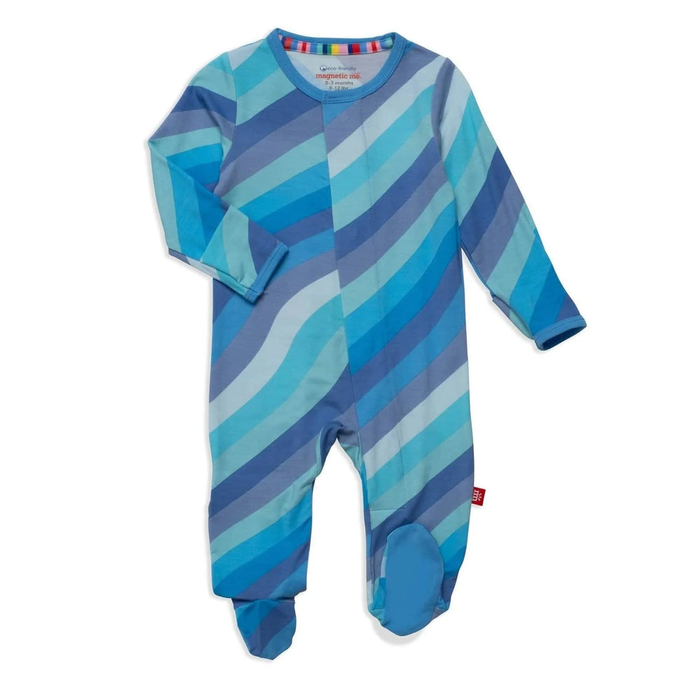 Magnetic Me by Magnificent Baby Blue Shine Modal Magnetic Parent Favorite Footie - Eden Lifestyle