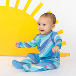 Magnetic Me by Magnificent Baby Blue Shine Modal Magnetic Parent Favorite Footie - Eden Lifestyle