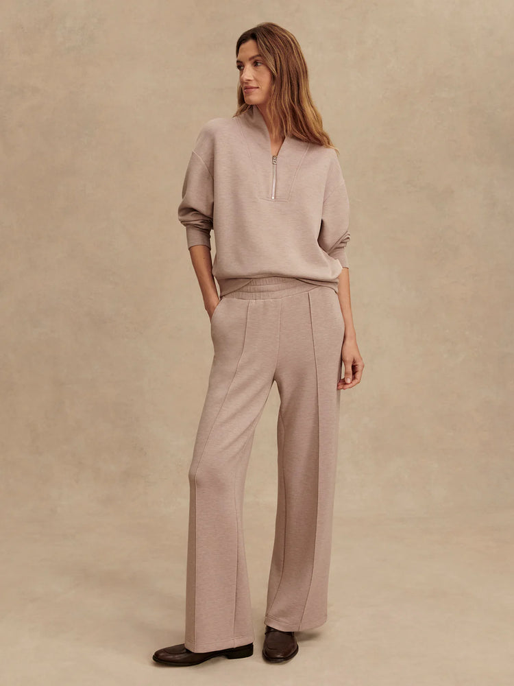 The Wide Leg Pant 28" Taupe Marl