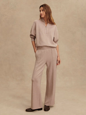 The Wide Leg Pant 28" Taupe Marl