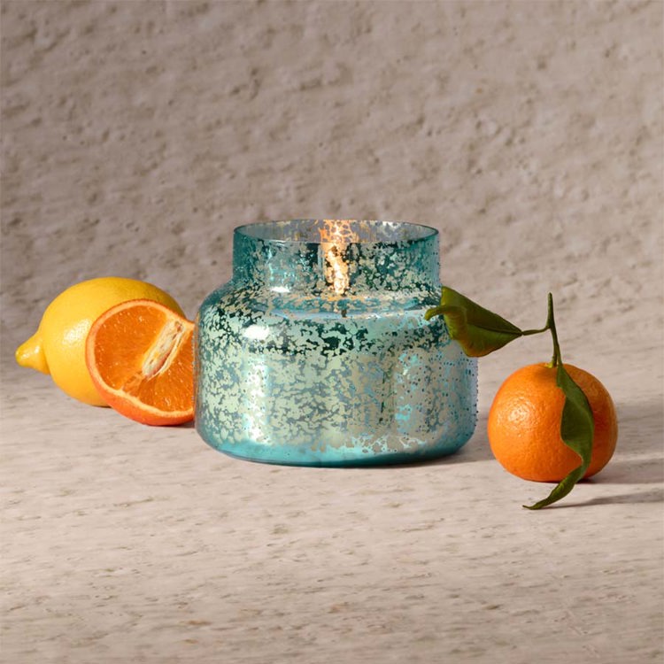 capri BLUE Volcano Aqua Opaline Signature Jar, 19 oz - Eden Lifestyle