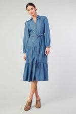 Chambray Collared Dress - Eden Lifestyle