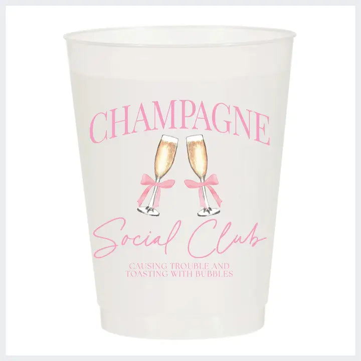 Champagne Social Club Frosted Cups - Eden Lifestyle