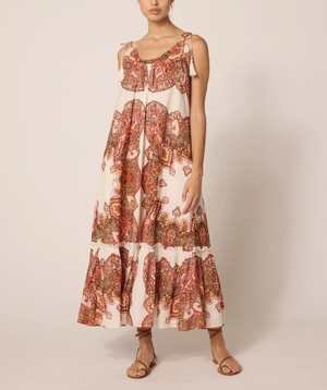 Cindy Ankle Dress | Foulard Paisley - Eden Lifestyle