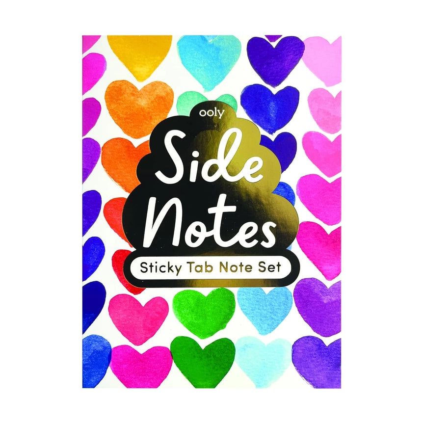 Side Notes Sticky Notes Tab Sets - Rainbow Hearts - Eden Lifestyle
