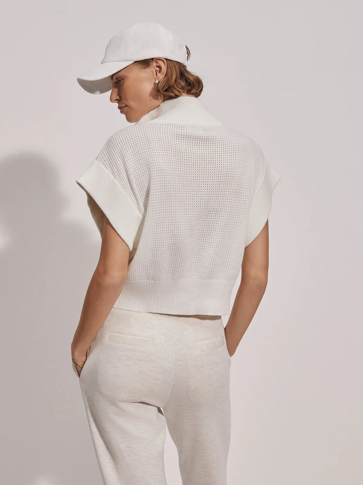Fulton Cropped Knit Snow White - Eden Lifestyle