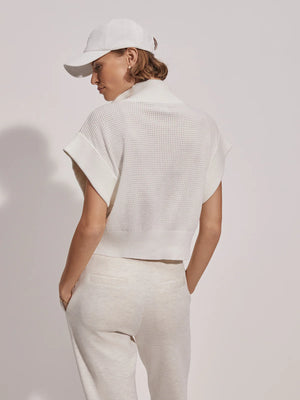Fulton Cropped Knit Snow White - Eden Lifestyle