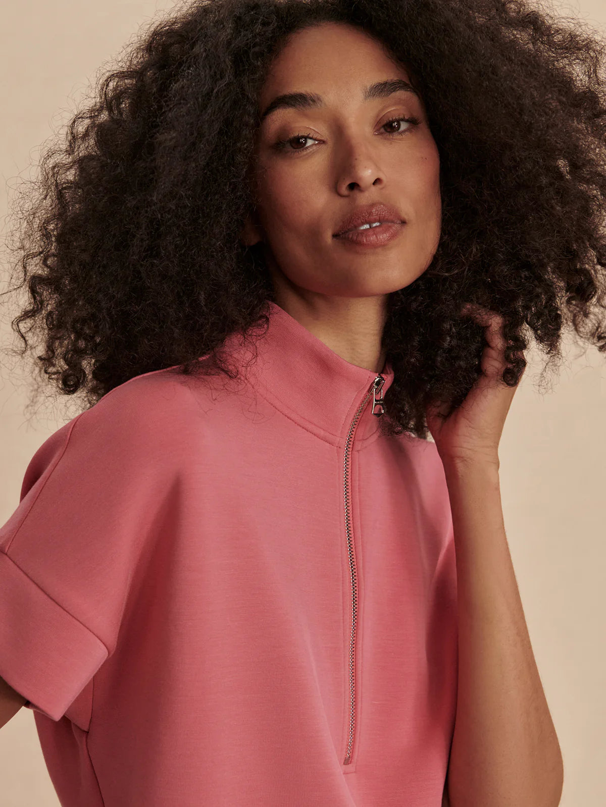 Varley Ritchie Short Sleeve Sweat Rapture Rose - Eden Lifestyle