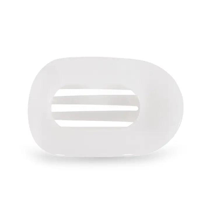 Round Flat Hair Clip Coconut White