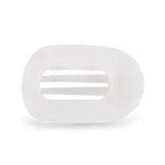 Round Flat Hair Clip Coconut White