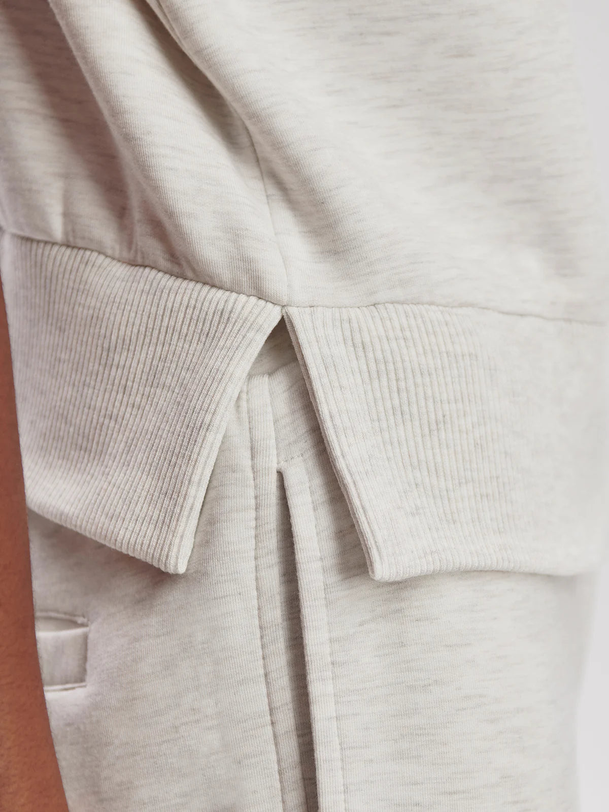 Varley Kelly Half Zip Sweat Ivory Marl - Eden Lifestyle