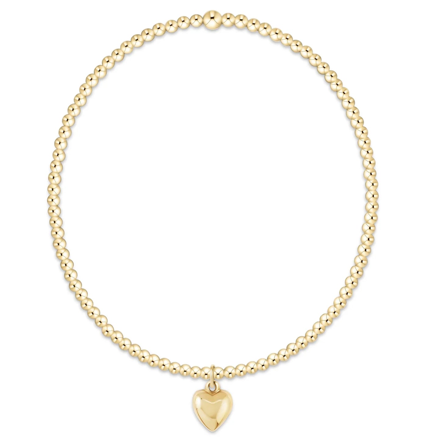 Enewton Egirl Classic Gold 2mm Bracelet - Love Plush Small Gold Charm - Eden Lifestyle