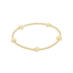Enewton Signature Cross Small Gold Pattern 2mm Bead Bracelet-Gold - Eden Lifestyle