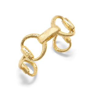 Equestrian Snaffle Bit Link Cuff - Gold - Eden Lifestyle