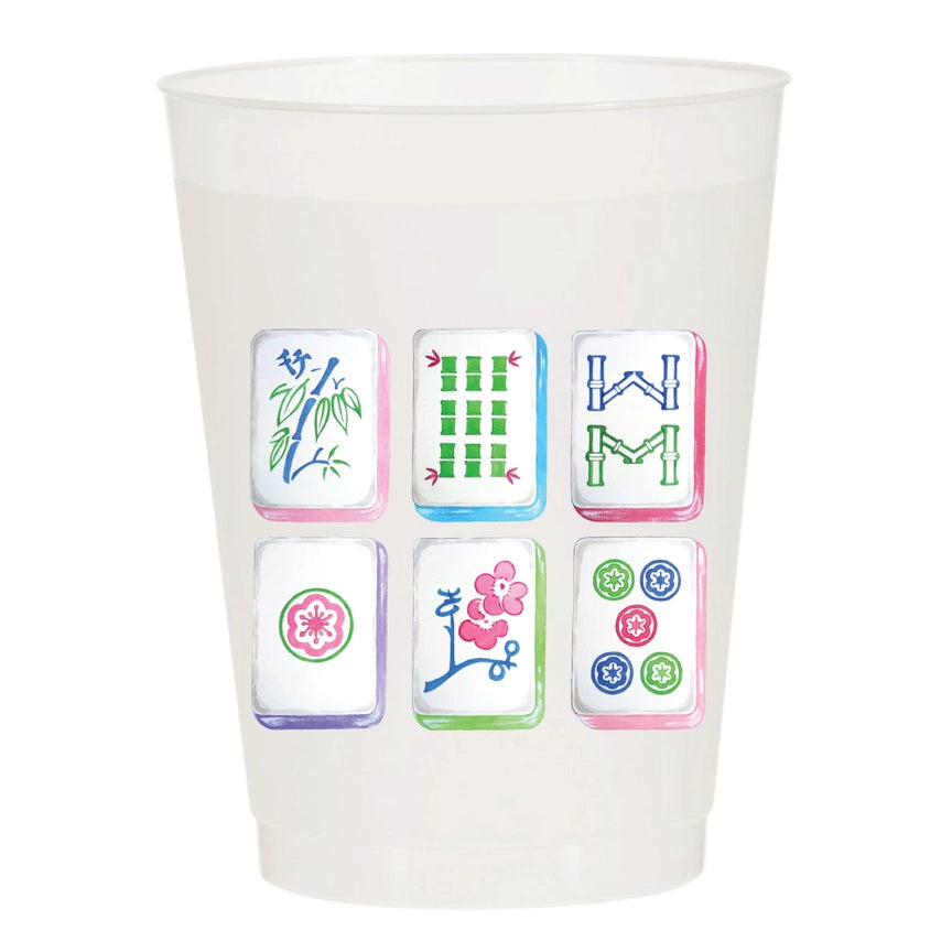 Mahjong Tiles Frosted Cups - Mahjong - Eden Lifestyle