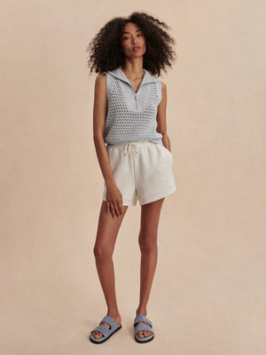 Bains Half-Zip Tank Plein Blue - Eden Lifestyle