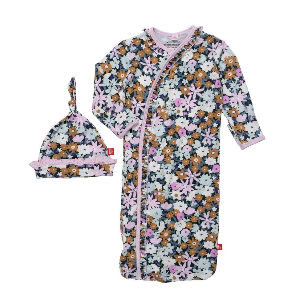 Finchley Modal Magnetic Cozy Sleeper Gown + Hat Set - Eden Lifestyle