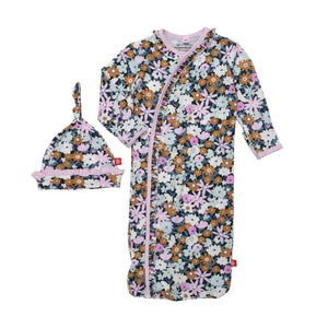 Finchley Modal Magnetic Cozy Sleeper Gown + Hat Set - Eden Lifestyle