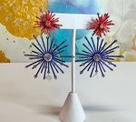 Blue and Red Firework Earrings - Eden Lifestyle