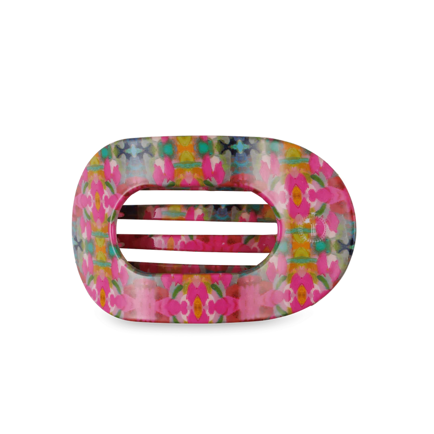 Fuchsia Dream Medium Flat Round Hair Clip - Eden Lifestyle