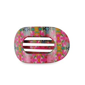 Fuchsia Dream Medium Flat Round Hair Clip - Eden Lifestyle