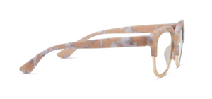 Georgia Glasses (Blue Light) - Tan Marble/Gold - Eden Lifestyle