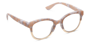 Georgia Glasses (Blue Light) - Tan Marble/Gold - Eden Lifestyle