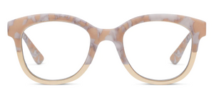 Georgia Glasses (Blue Light) - Tan Marble/Gold - Eden Lifestyle