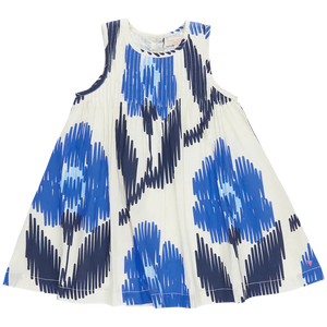 Girls Jaipur Dress - Blue Ikat - Eden Lifestyle