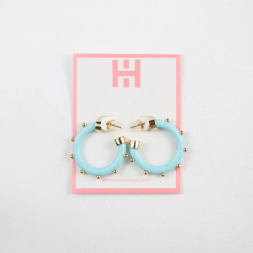 Hoo Hoop Earring Minis - Surf with Gold Balls - Eden Lifestyle
