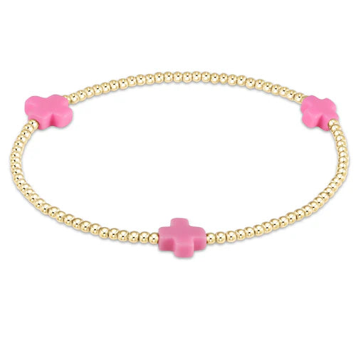 Enewton Signature Cross Gold Pattern 2mm Bead Bracelet - Eden Lifestyle
