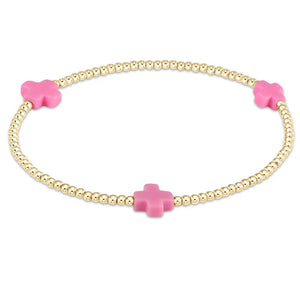Enewton Signature Cross Gold Pattern 2mm Bead Bracelet - Eden Lifestyle