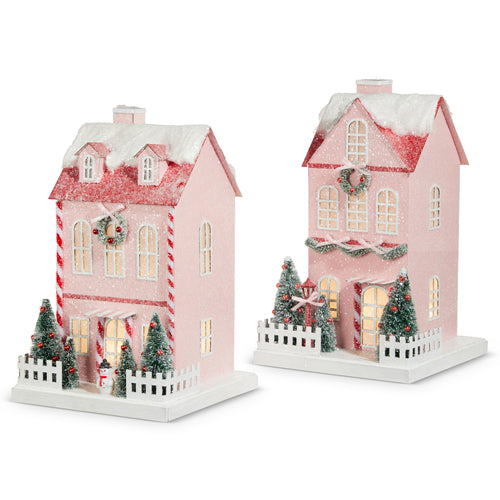LIGHTED PINK PAPER HOUSE - Eden Lifestyle