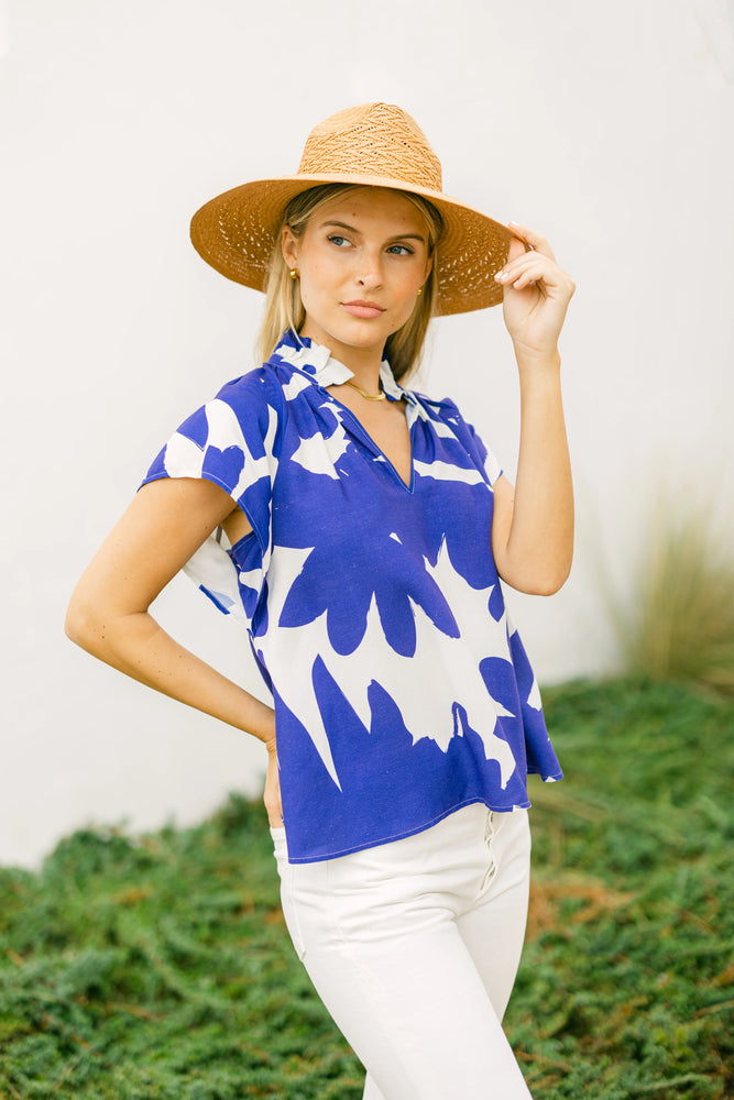 Aegean Bloom Wilkes Top - Eden Lifestyle