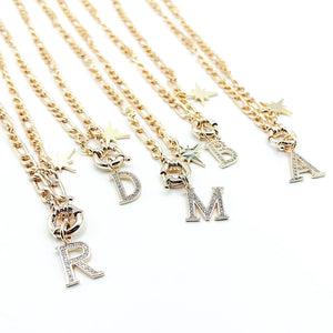 Star Initial Letter Necklace - Eden Lifestyle