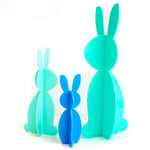 Blue Acrylic Bunny Decorations - Eden Lifestyle
