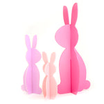 Pink and Lavender Acrylic Bunny Decorations - Eden Lifestyle