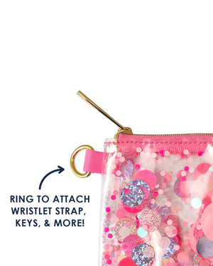 Pink Party Confetti Everything Pouch - Eden Lifestyle