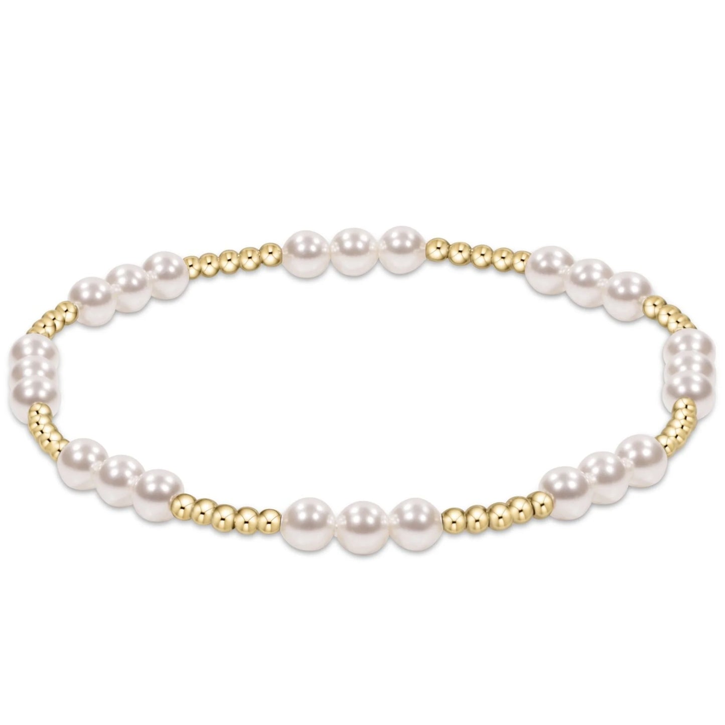 Enewton Classic Joy Pattern 4mm Bead Bracelet - Pearl - Eden Lifestyle